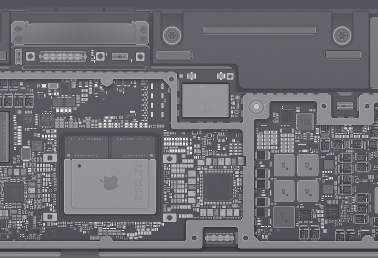 Bảng logic của MacBook Air M2.