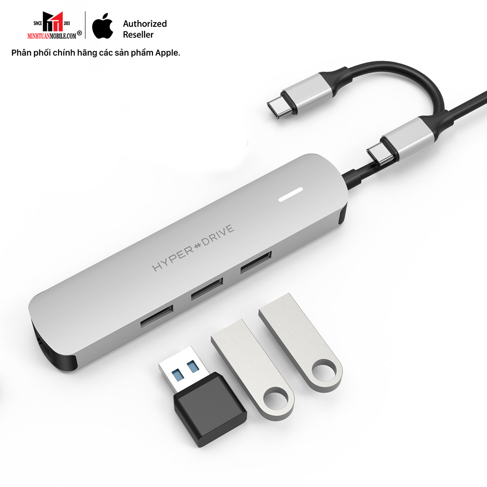 Hub chuyển đổi HyperDrive 6 in 1 Type-C 4K HDMI HD233B