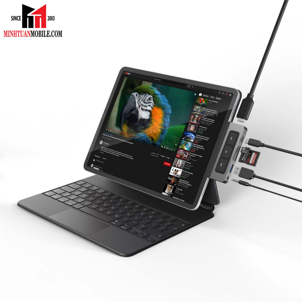 Hub chuyển đổi HyperDrive 6 in 1 Media Type-C cho iPad HD449