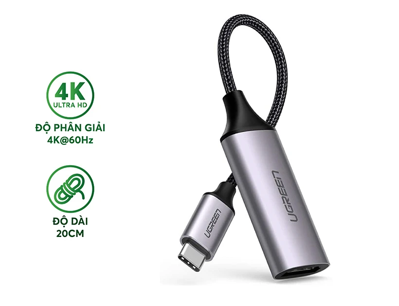 Hub chuyển đổi Ugreen Type-C to HDMI 4K 60Hz CM297