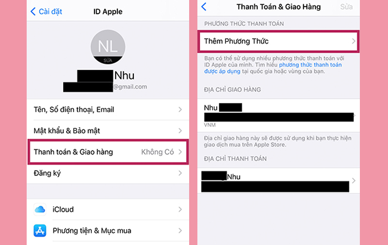 Chọn Thêm phương thức thanh toán bằng MoMo E-Wallet