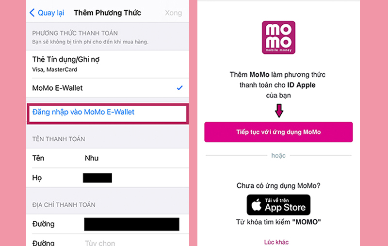 Tiến hành Đăng nhập vào MoMo E-Wallet