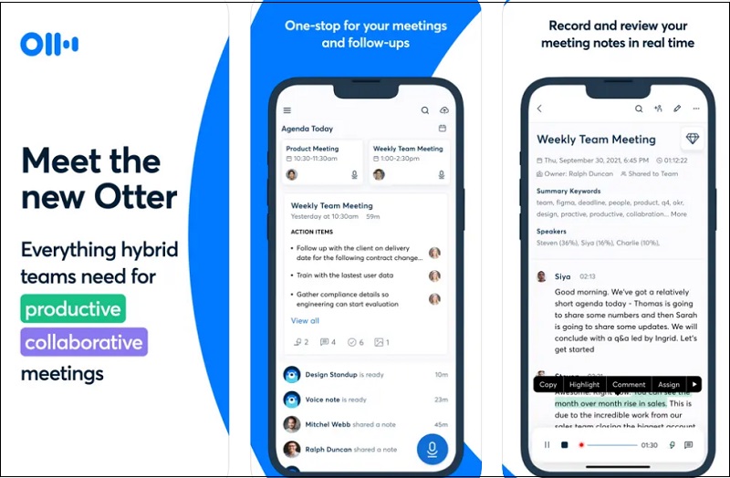 Sử dụng phần mềm ghi âm Otter