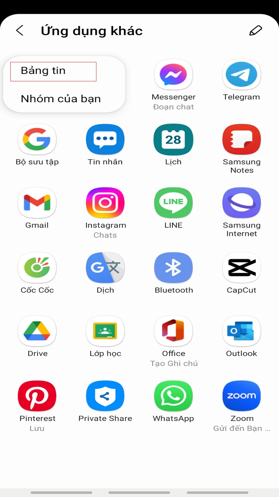 Bước 2: Màn hình sẽ hiển thị lên bản chọn nơi chia sẻ > chọn vào Bảng tin của ứng dụng Facebook > Nhấn Đăng.