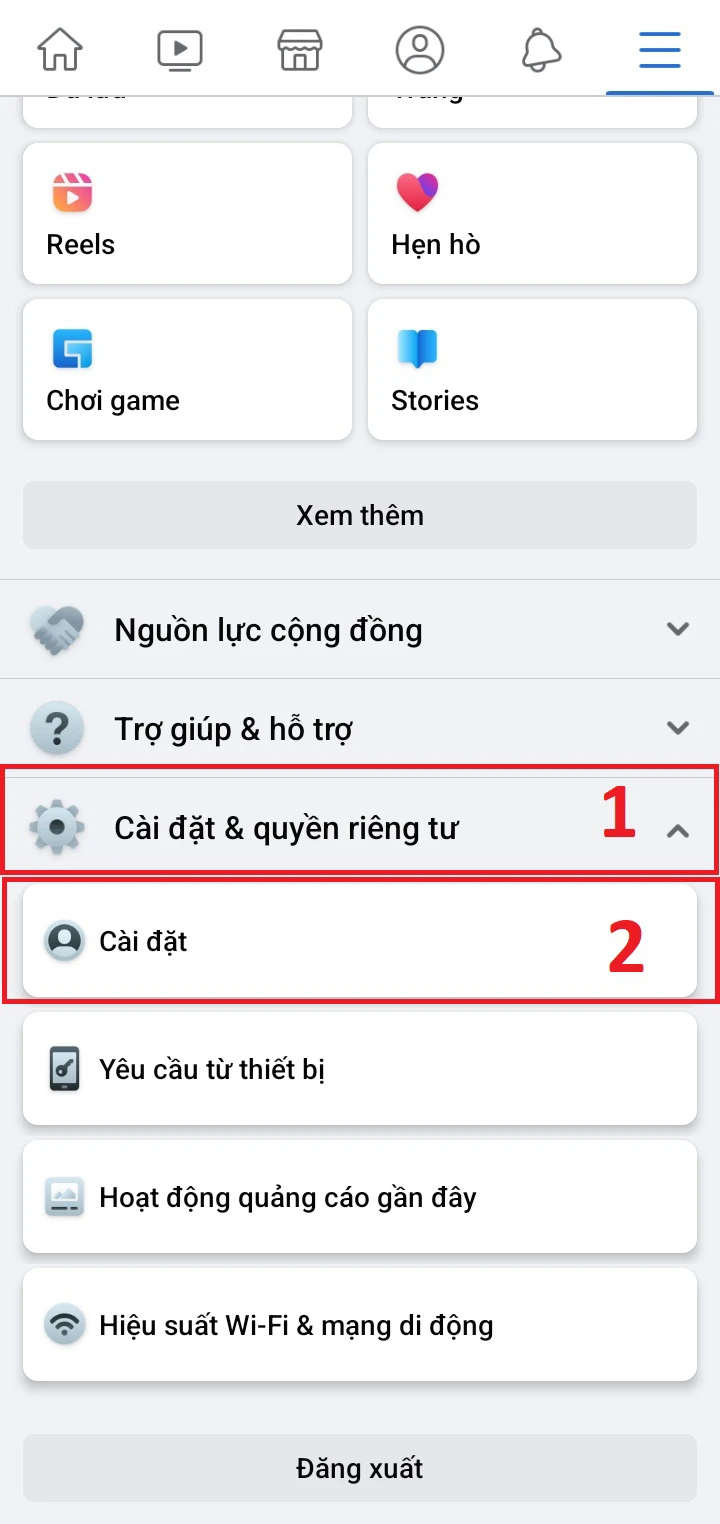 Bước 2:&nbsp; Chọn Cài đặt quyền riêng tư. Nhấn Cài đặt&nbsp;