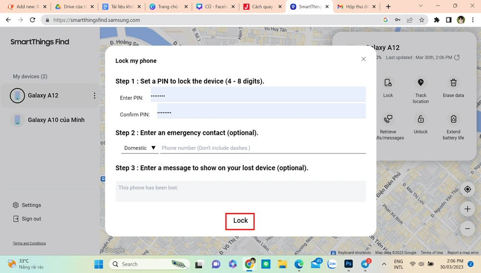 Hướng dẫn mở khóa điện thoại khi quên mật khẩu