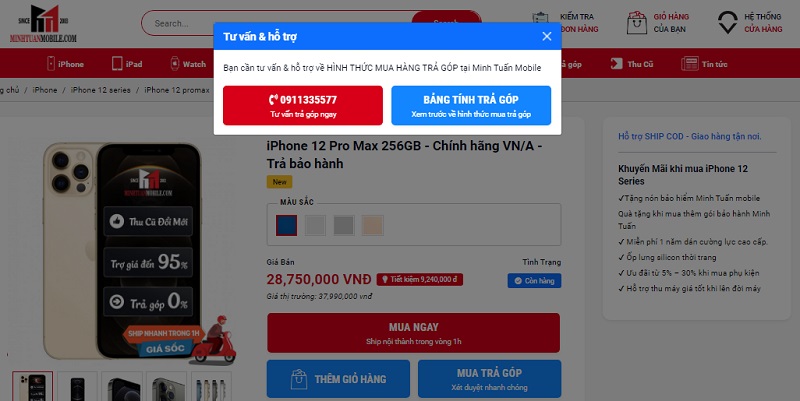 Mua trả góp (theo chính sách Minh Tuấn Mobile)