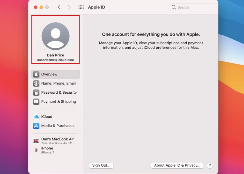 Kiểm tra lại tài khoản đăng nhập để khắc phục lỗi đồng bộ hóa dữ liệu trên iCloud