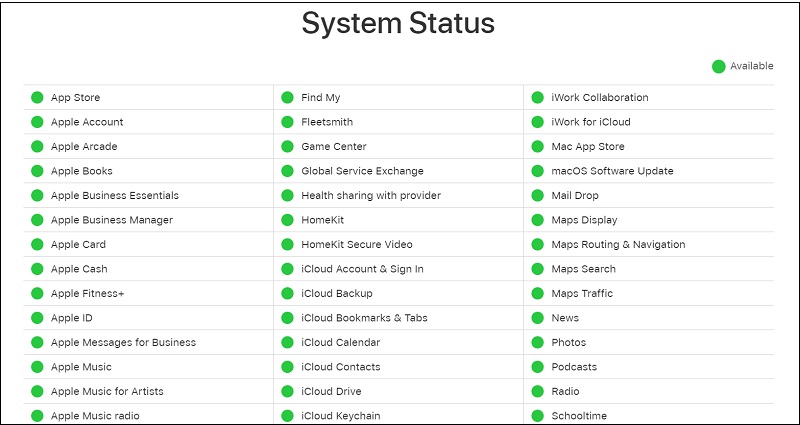 Đảm bảo iCloud của bạn vẫn hoạt động bình thường
