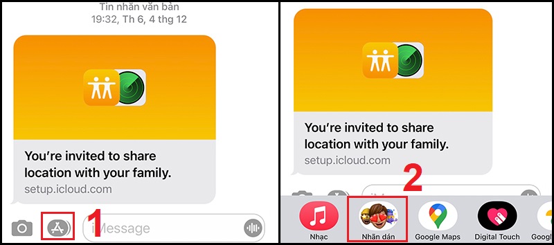 Cách gửi nhãn dán trên iMessage