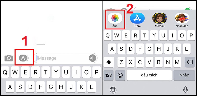 Cách gửi hình ảnh, video trên iMessage