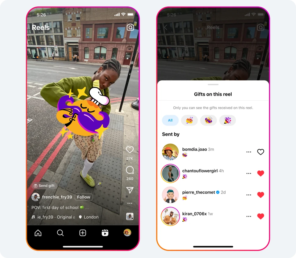 Instagram công cố tính năng mới cho Reels