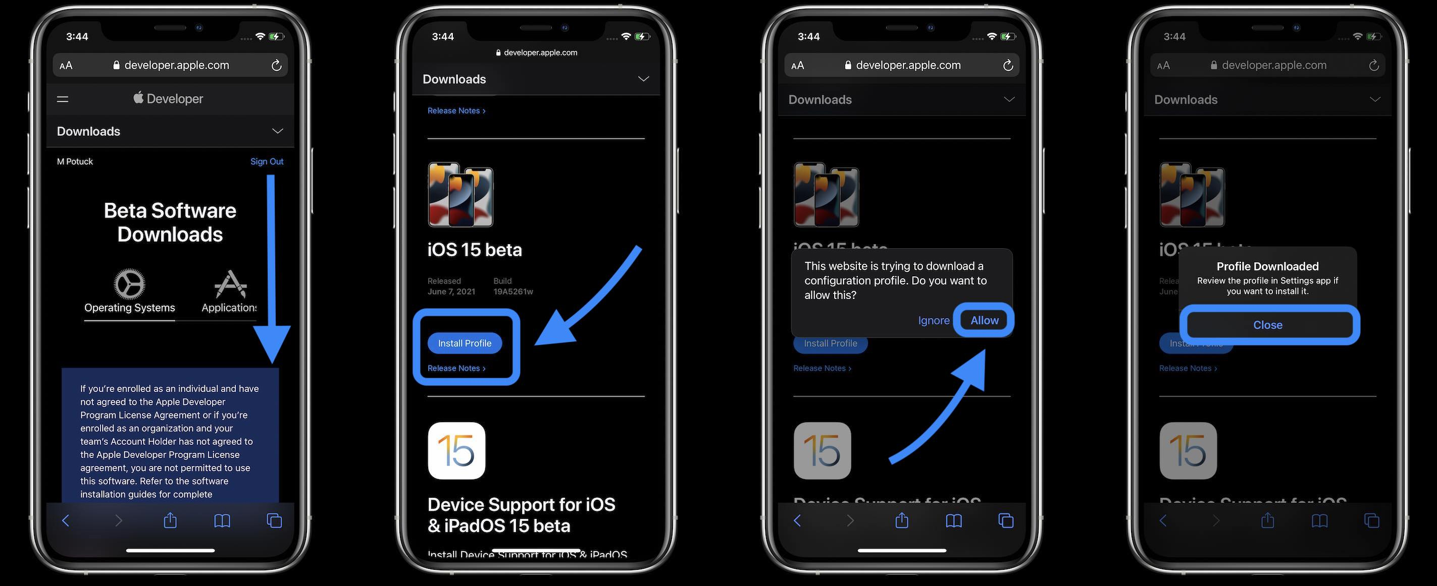 Cài đặt iOS 15 phiên bản beta