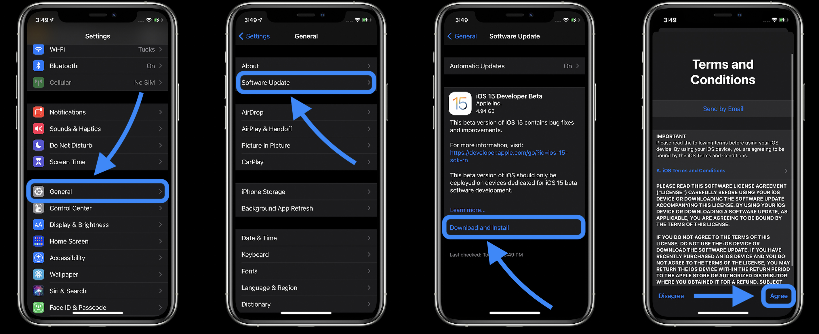 Cài đặt iOS 15 phiên bản beta