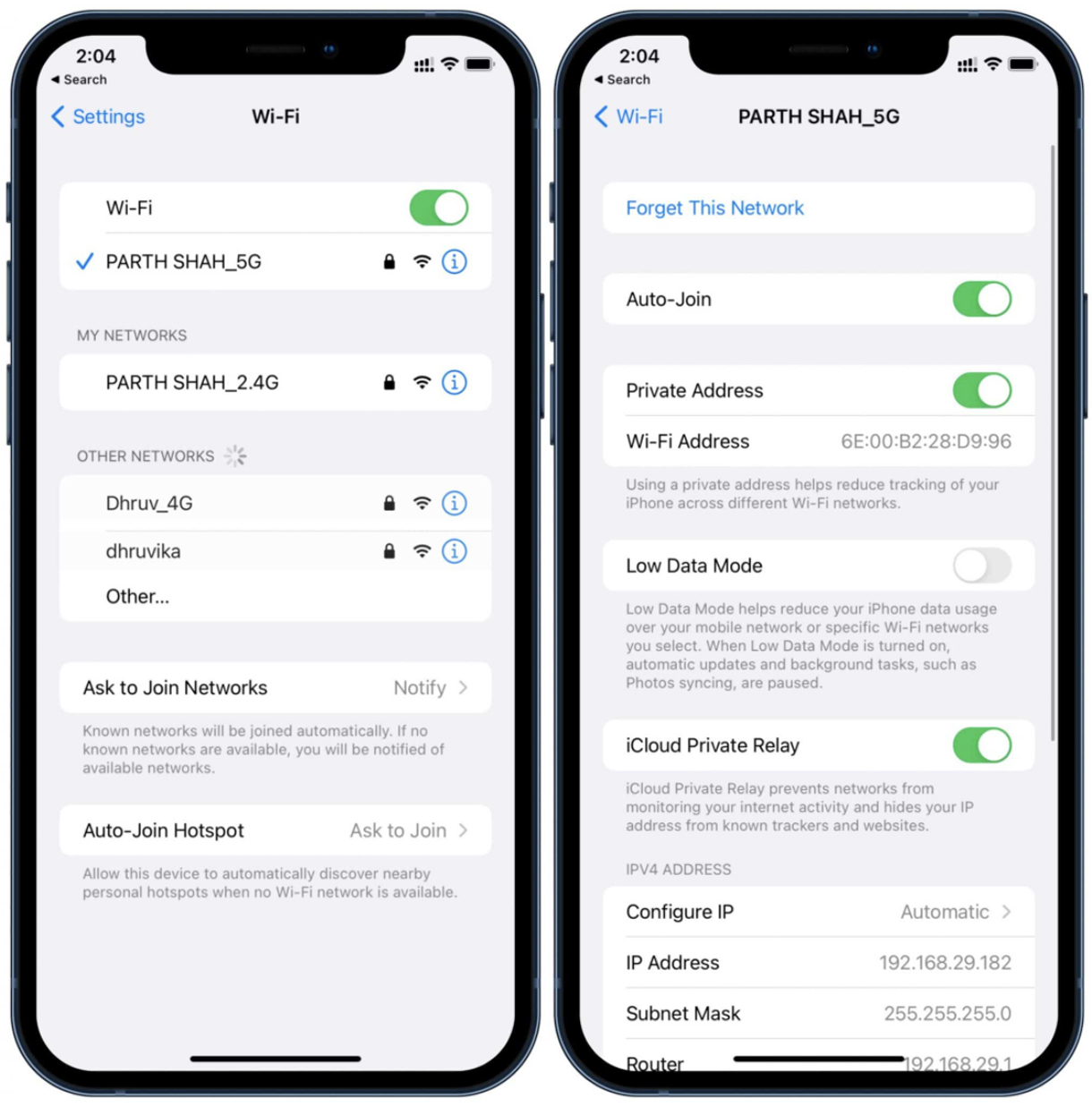 tắt chuyển tiếp icloud riêng trong wifi
