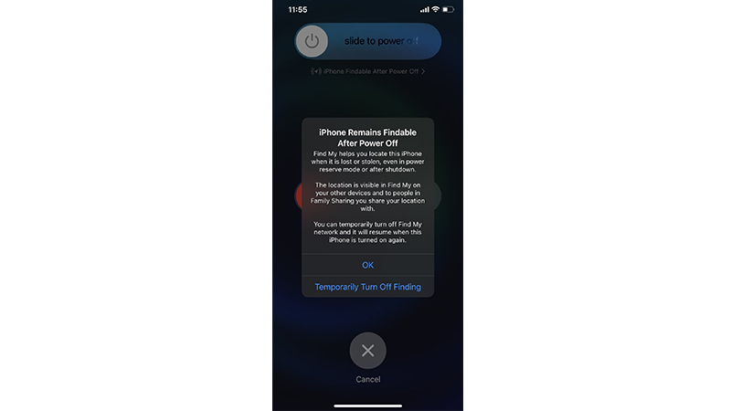 iphone có thể tìm thấy sau khi tắt nguồn cài đặt ios 15