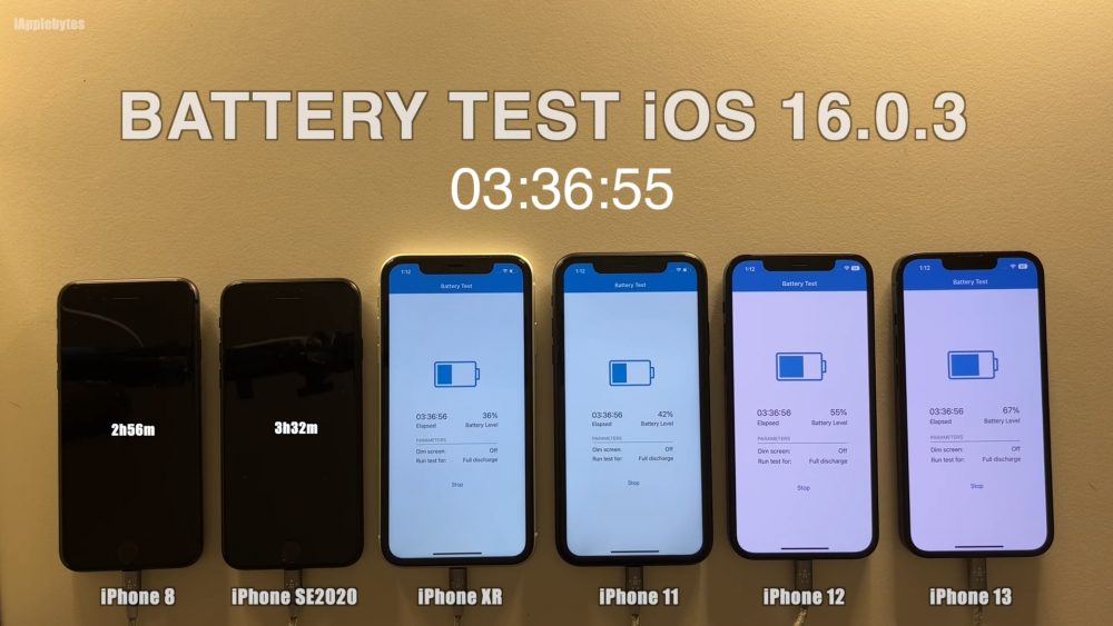 Kiểm tra pin trên iOS 16.0.3