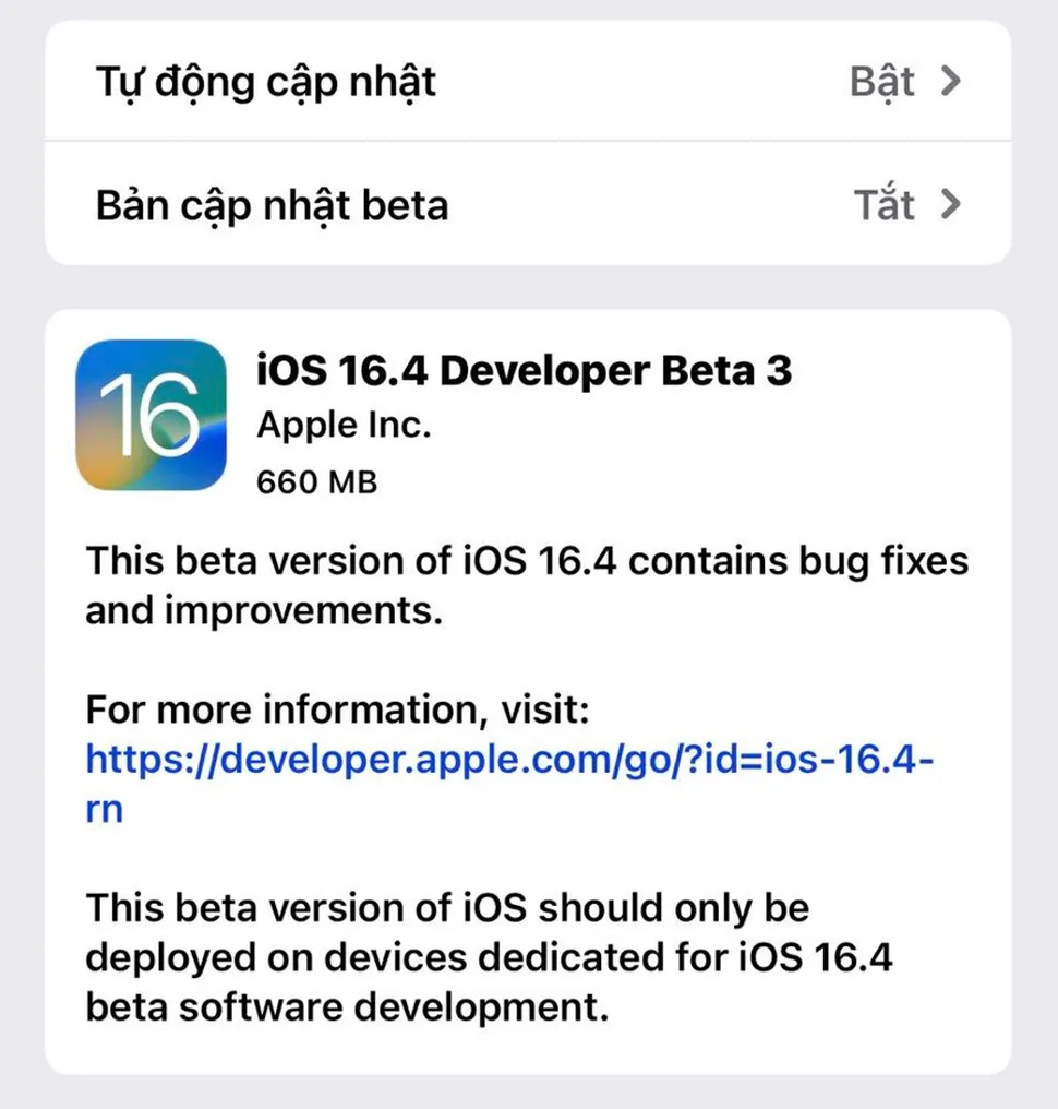 iOS 16.4 Beta 3