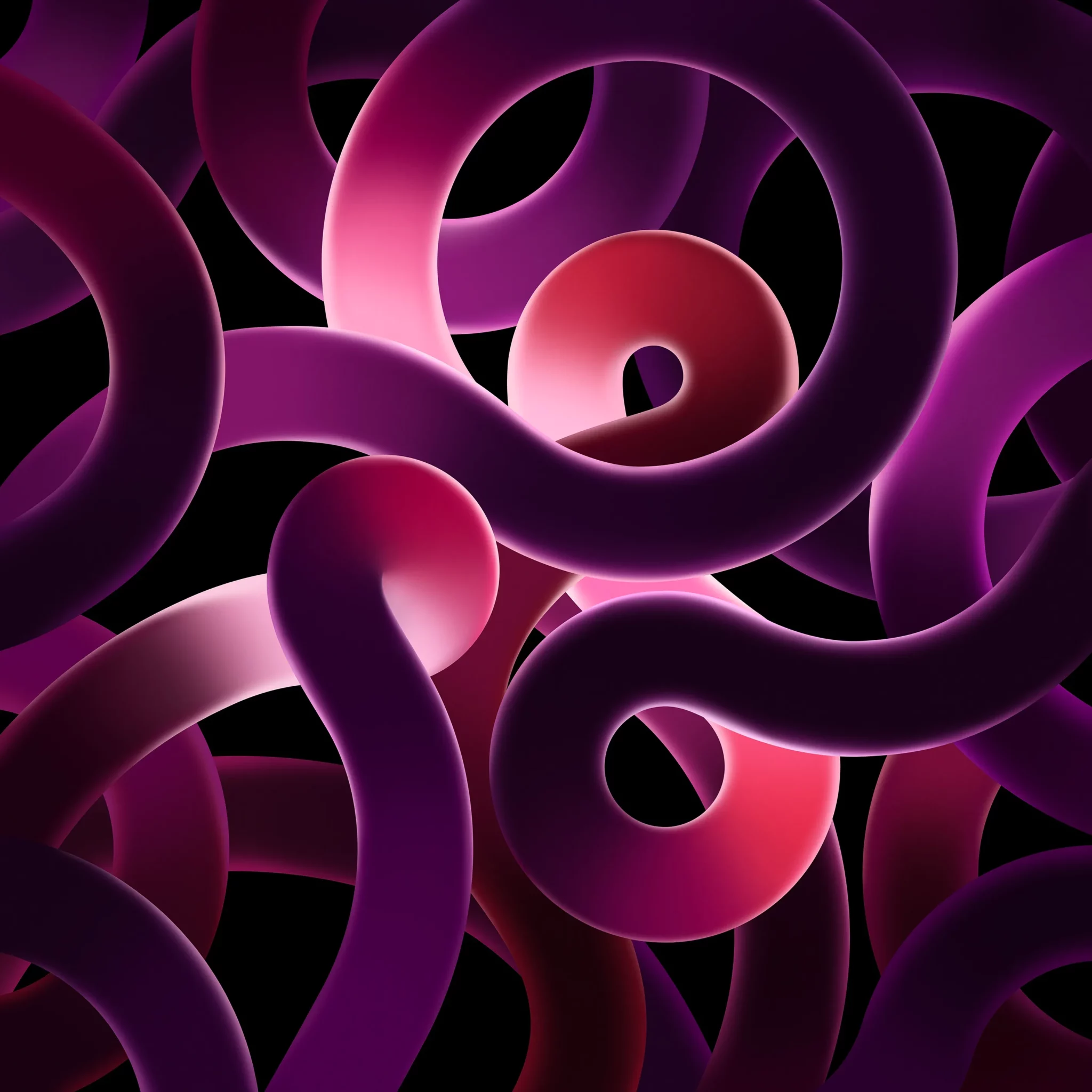 iPad Air Wallpaper Ribbons Pink Dark