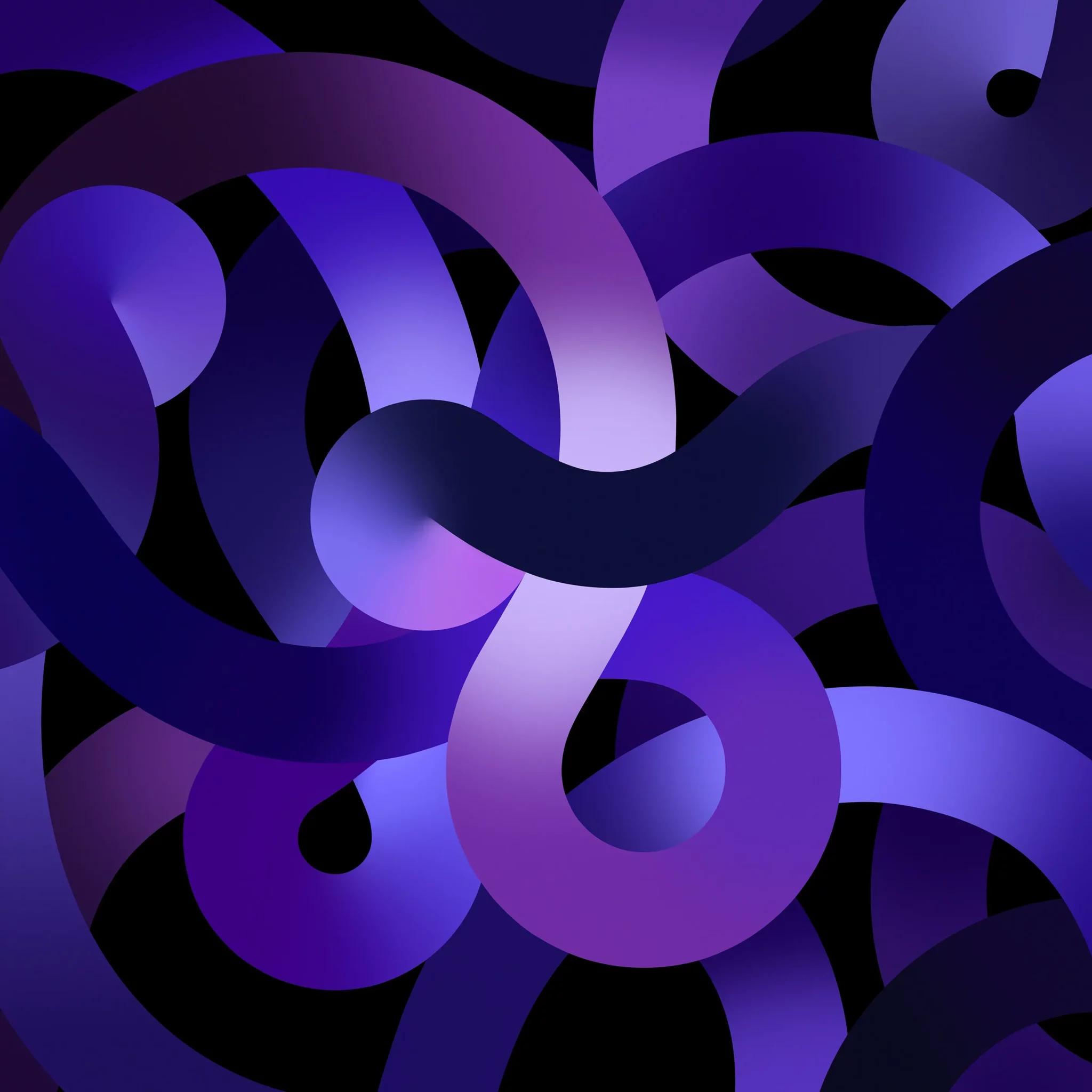 iPad Air Wallpaper Ribbons Purple Light