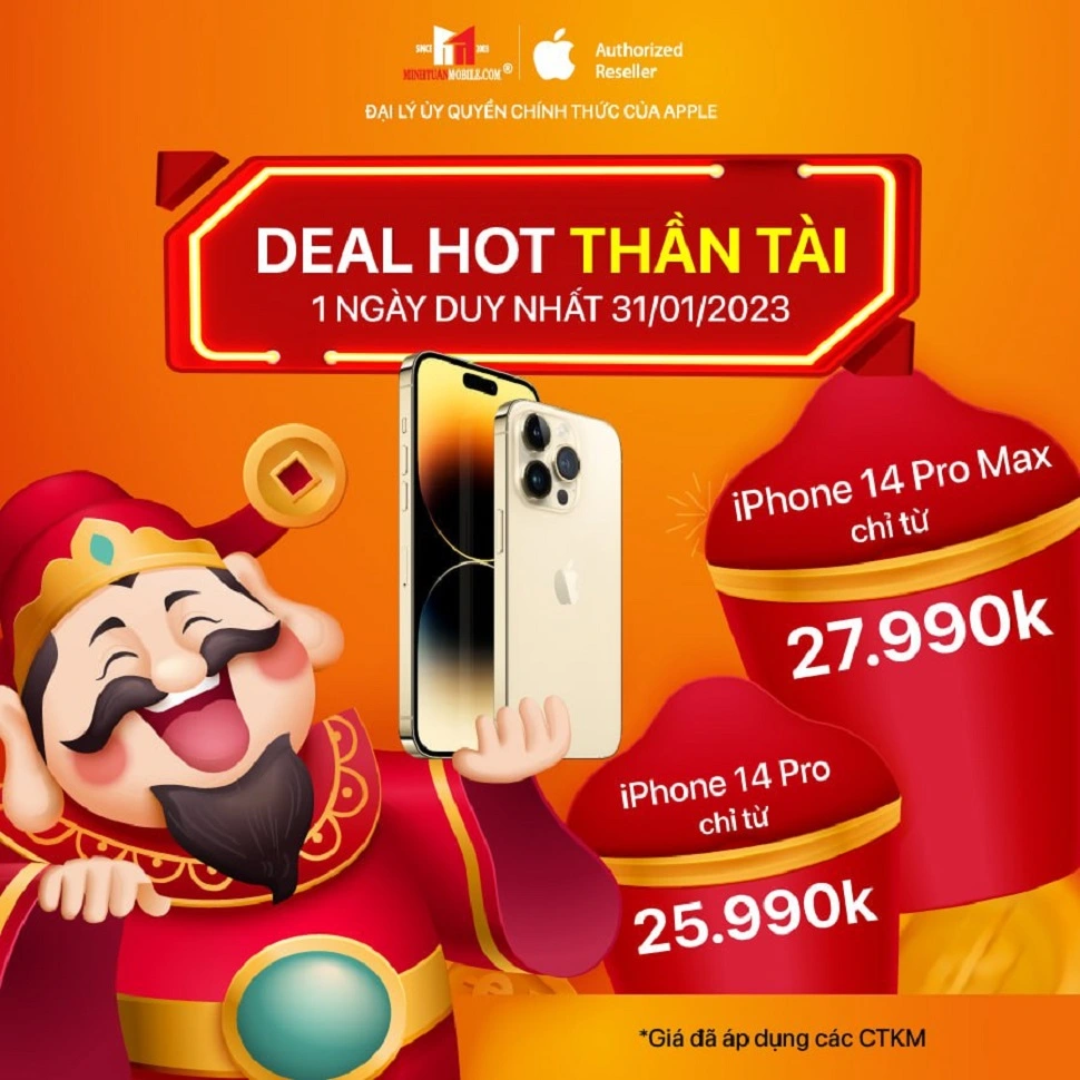 iPhone 14 Pro Max ngày vía Thần Tài