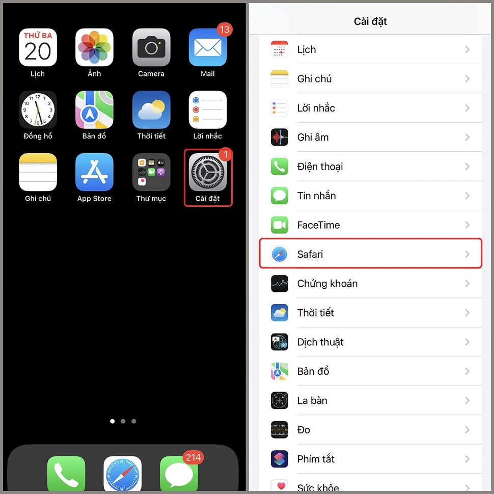 Lỗi trình duyệt Safari