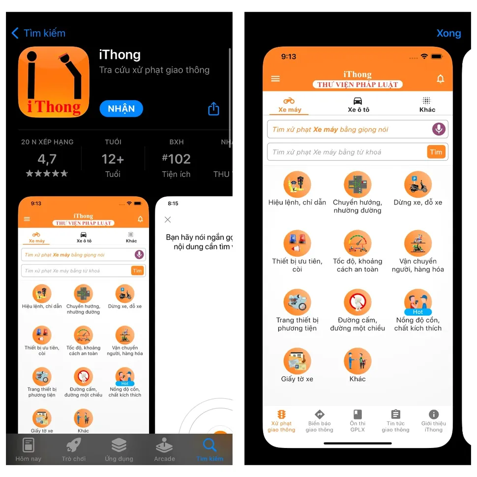 iThong ứng dụng kiểm tra nồng độ cồn