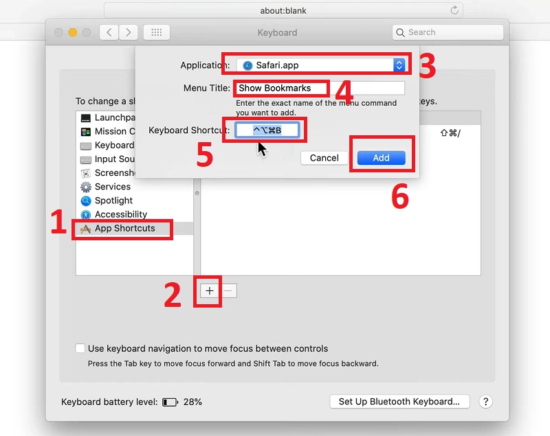 Thay đổi phím tắt của máy Mac