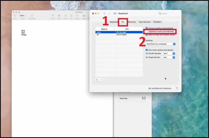 Tắt chức năng tự động viết hoa trên máy mac 