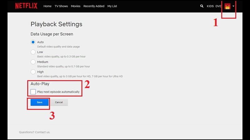 Tắt chức năng phát tự động video trên Netflix