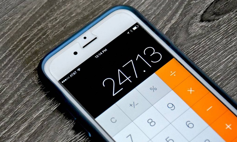 Xóa lùi sổ trong chức năng Máy tính