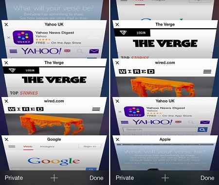 Xem các tab đã mở trong Safari
