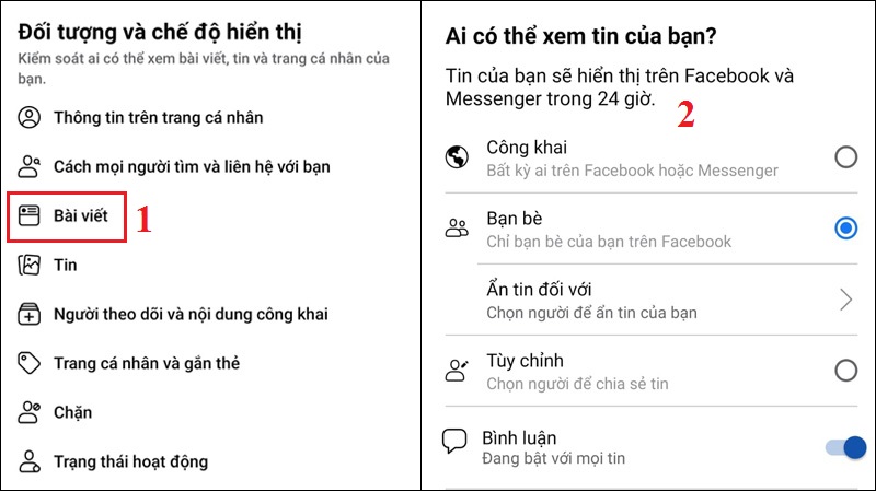 Chỉnh chế độ bình luận bài đăng trên Facebook.