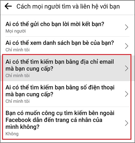 Điều chỉnh chế độ tìm kiếm trên Facebook