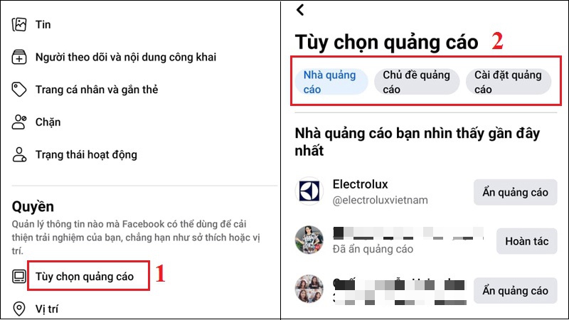 Kiểm soát thông tin mà công cụ quảng cáo trên Facebook có thể thu thập từ thói quen của bạn.