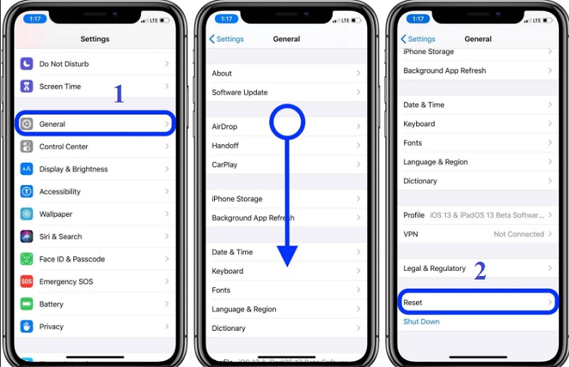 Cách khôi phục cài đặt gốc trên iPhone