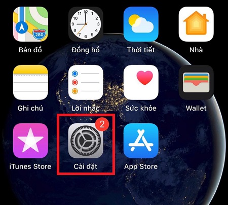 Vào phần Cài đặt trên iPhone.