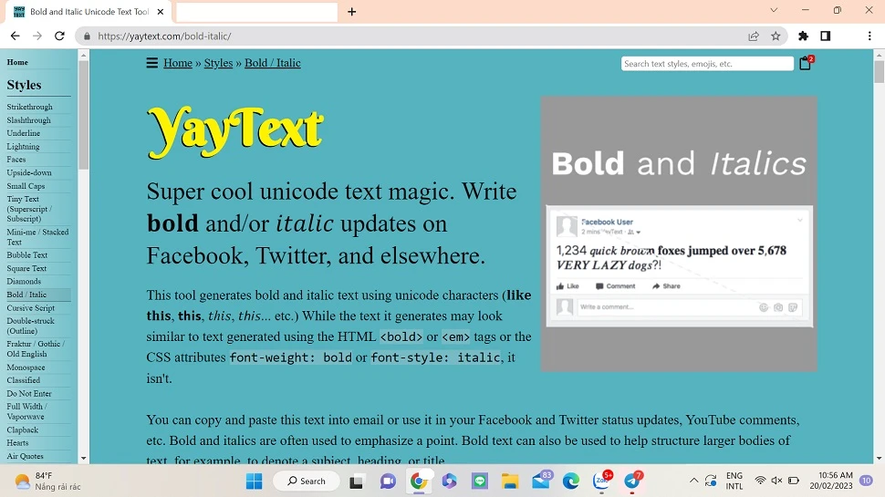 Bật mí cách viết chữ in đậm trên Facebook 
