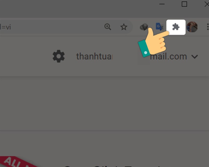 Tiện ích Google Chrome được thể hiện bằng biểu tượng mảnh ghép