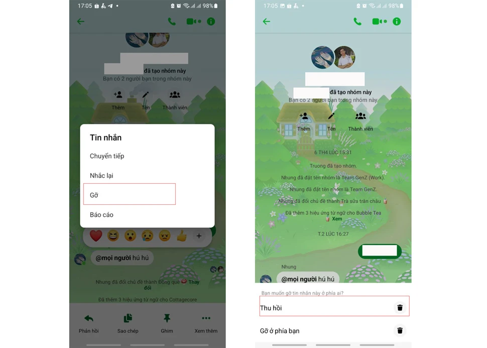Làm thế nào để gỡ bỏ hoặc thu hồi tin nhắn trên Messenger?