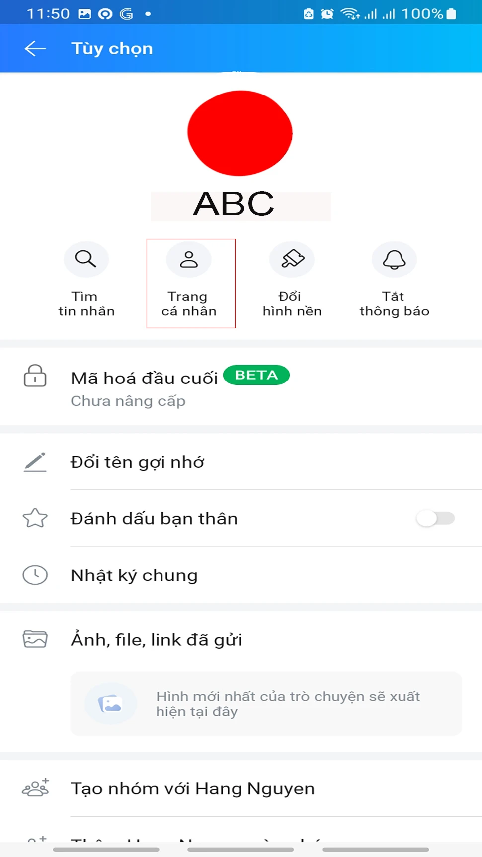 Bước 2: Chọn biểu tượng dấu ba chấm ngang góc trên bên phải > nhấn vào Trang cá nhân > Chọn dấu ba chấm ngang góc trên bên phải. 