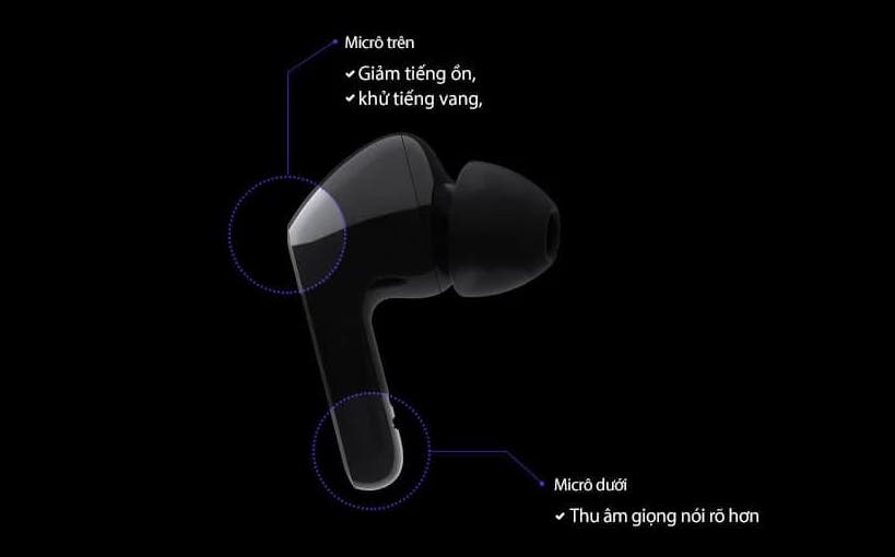 ai nghe LG Bluetooth Tone Free HBS-FN4 chất lượng cuộc gọi được nâng cấp hoàn hảo