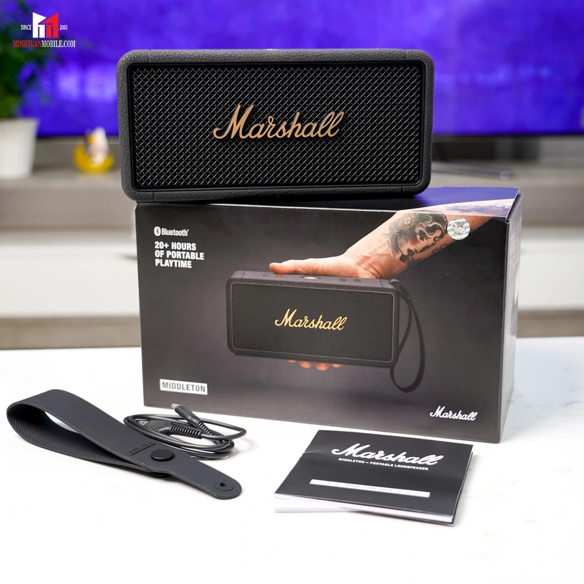 Đập hộp loa Bluetooth Marshall Middleton tại Minh Tuấn Mobile