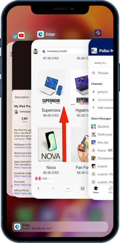 đóng ứng dụng iPhone