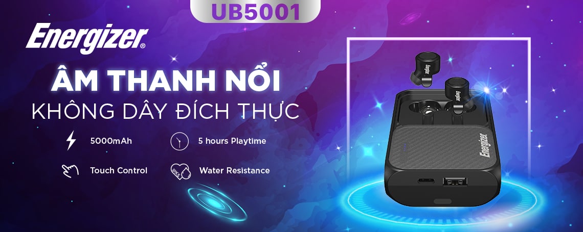 Tai nghe Bluetooth True Wireless Energizer UB5001
