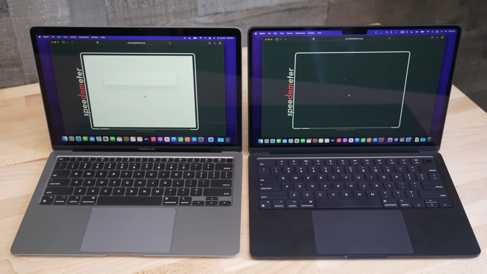 MacBook Air M2 với MacBook Air M1