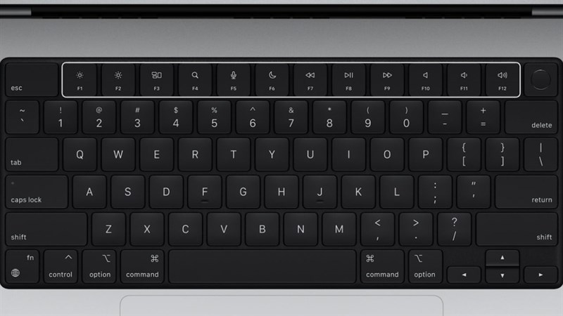 MacBook Pro 16 inch 2021 đã mang dãy phím vật lý quay trở lại