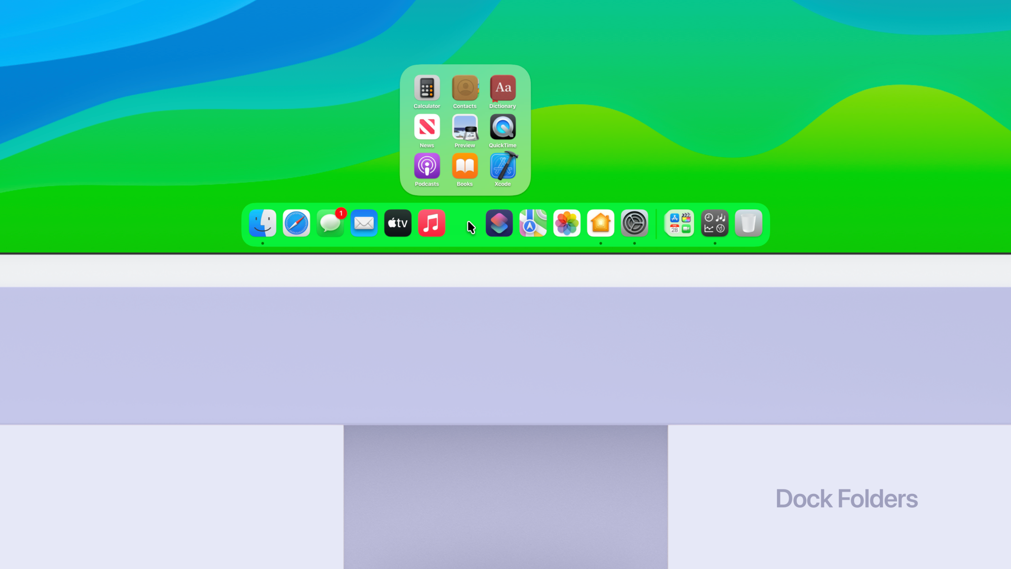 Thư mục ứng dụng trong dock