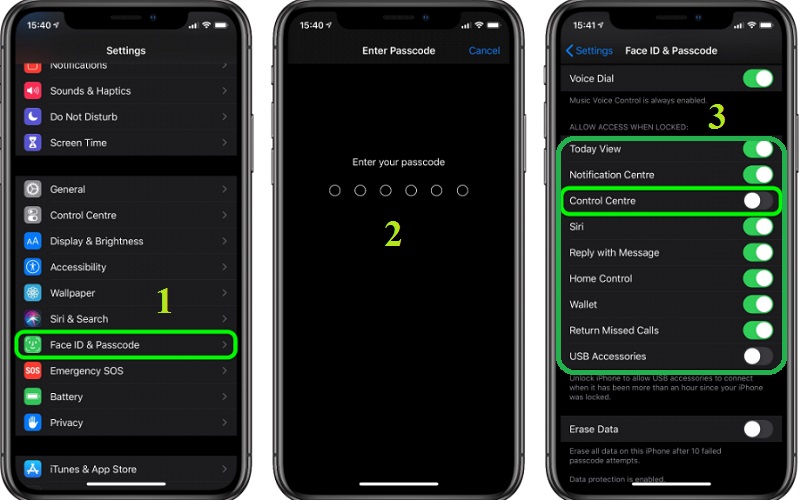 Thiết lập các chức năng trên màn hình khóa
