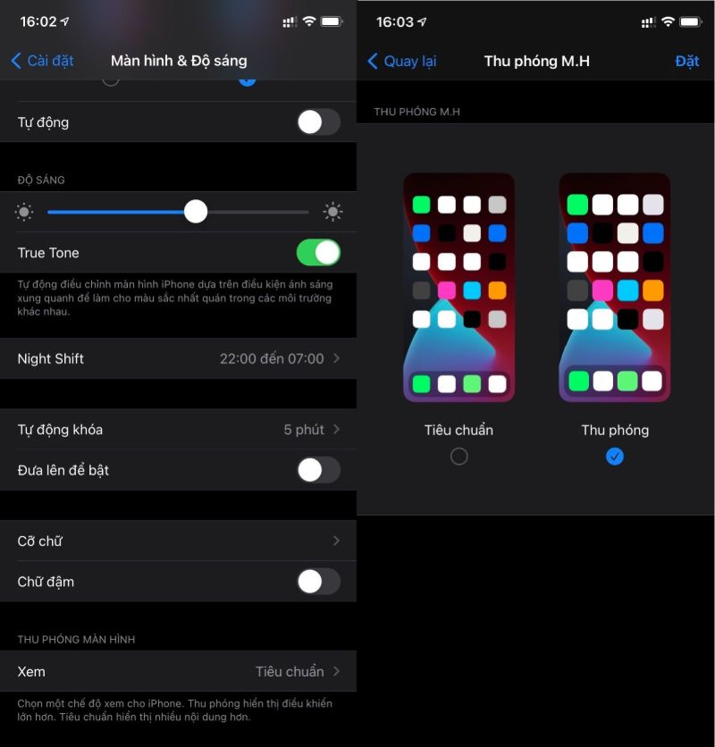 thu phóng màn hình-iphone